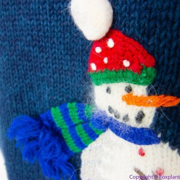 Vintage Croft & Barrow Christmas sweater with‎ 3D snowman cardinal, L - Picture 11 of 16